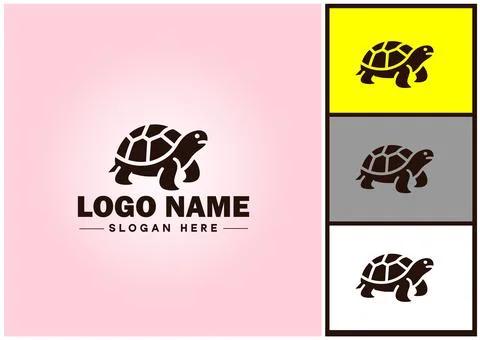 Turtle logo vector art icon graphics for company brand tortoise icon Turtle.. Illustrazione stock