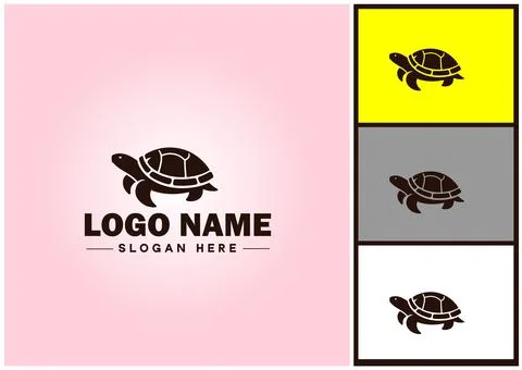 Turtle logo vector art icon graphics for company brand tortoise icon Turtle.. Illustrazione stock