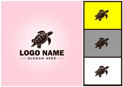 Turtle logo vector art icon graphics for company brand tortoise icon Turtle.. Illustrazione stock