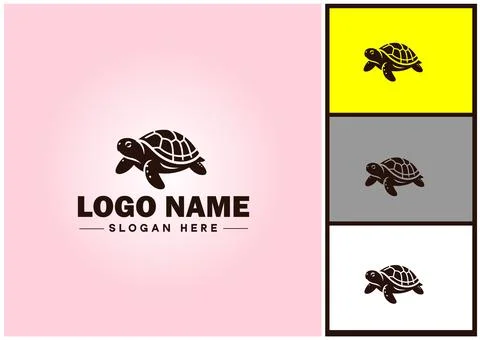 Turtle logo vector art icon graphics for company brand tortoise icon Turtle.. Illustrazione stock