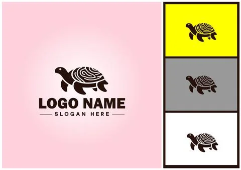 Turtle logo vector art icon graphics for company brand tortoise icon Turtle.. Illustrazione stock