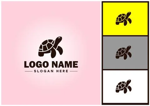 Turtle logo vector art icon graphics for company brand tortoise icon Turtle.. Illustrazione stock