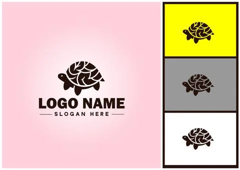 Turtle logo vector art icon graphics for company brand tortoise icon Turtle.. Stockillustratie