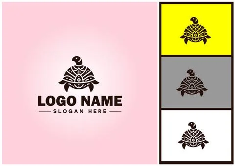 Turtle logo vector art icon graphics for company brand tortoise icon Turtle.. Stockillustratie