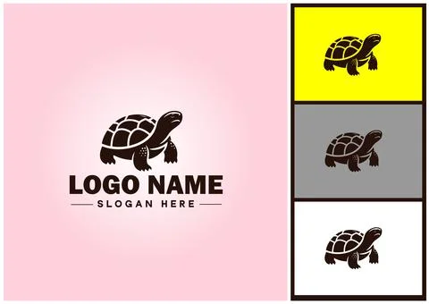 Turtle logo vector art icon graphics for company brand tortoise icon Turtle.. Illustrazione stock