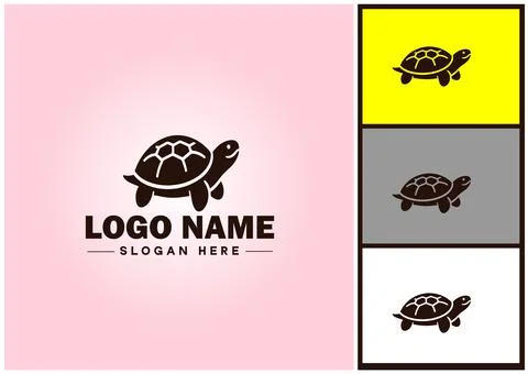 Turtle logo vector art icon graphics for company brand tortoise icon Turtle.. Illustrazione stock