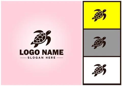 Turtle logo vector art icon graphics for company brand tortoise icon Turtle.. Illustrazione stock