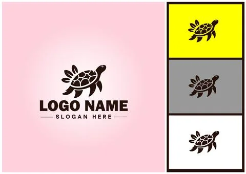 Turtle logo vector art icon graphics for company brand tortoise icon Turtle.. Stockillustratie