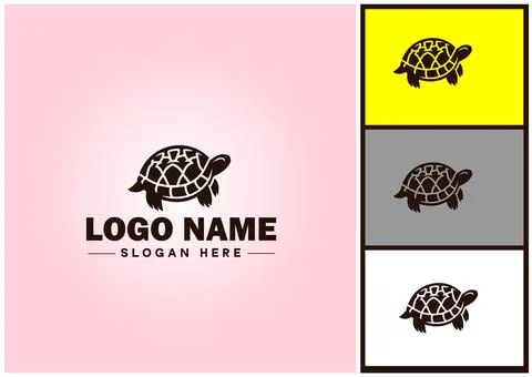 Turtle logo vector art icon graphics for company brand tortoise icon Turtle.. Illustrazione stock