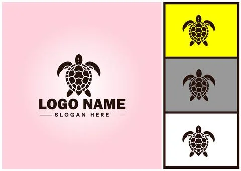 Turtle logo vector art icon graphics for company brand tortoise icon Turtle.. Stockillustratie