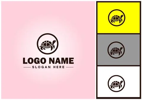 Turtle logo vector art icon graphics for company brand tortoise icon Turtle.. Illustrazione stock