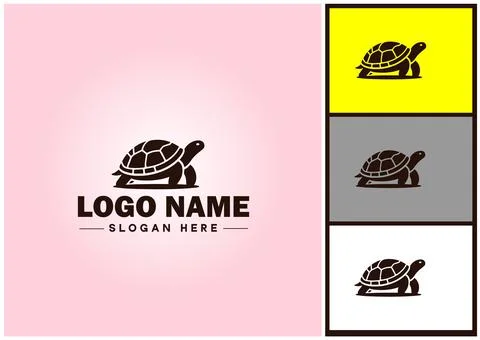 Turtle logo vector art icon graphics for company brand tortoise icon Turtle.. Illustrazione stock