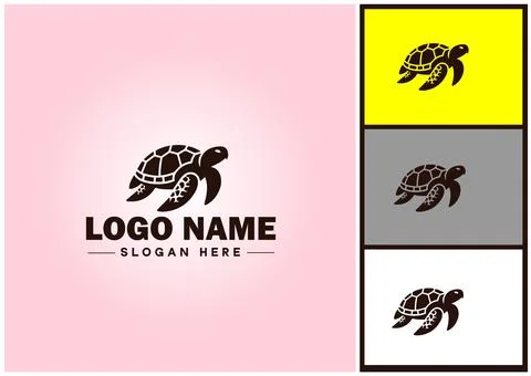 Turtle logo vector art icon graphics for company brand tortoise icon Turtle.. Illustrazione stock