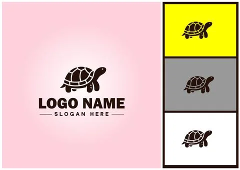 Turtle logo vector art icon graphics for company brand tortoise icon Turtle.. Illustrazione stock
