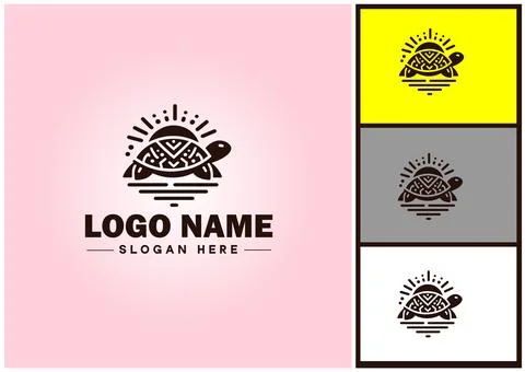 Turtle logo vector art icon graphics for company brand tortoise icon Turtle.. Stockillustratie