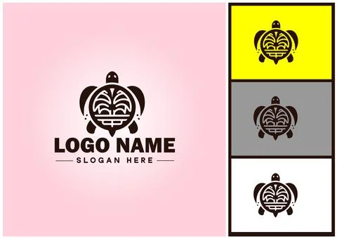 Turtle logo vector art icon graphics for company brand tortoise icon Turtle.. Illustrazione stock
