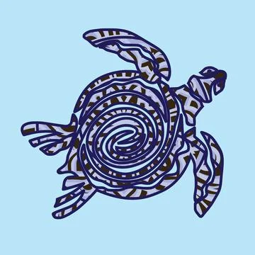 Turtle mandala 스톡 일러스트