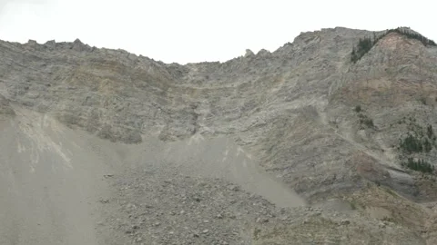 Turtle Mountain near Frank Alberta Stock Footage 139942697