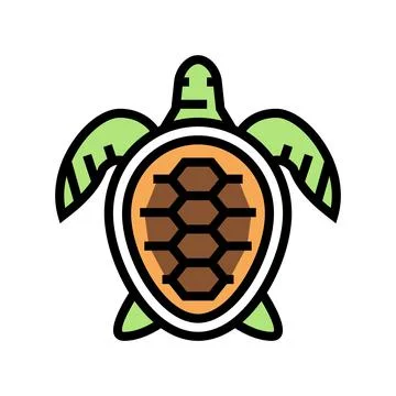Turtle ocean color icon vector illustration Stock Illustration