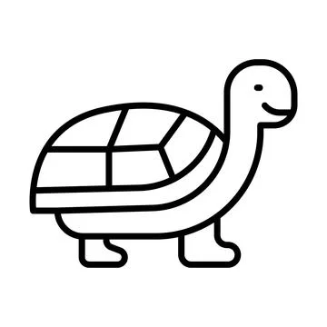 Turtle Outline Icon Animal Vector 스톡 일러스트