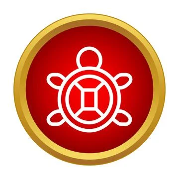 Turtle outline icon representing longevity and wisdom Stock Illustration