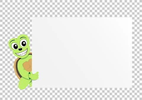 Turtle paper transparent Stock Illustration
