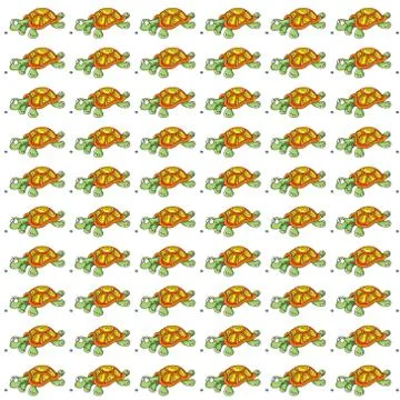 Turtle pattern of paper or fabric Stock Illustration