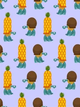 Turtle pattern seamless. Amphibian background. Childrens cloth texture. Anima Stock Illustration