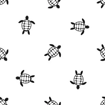 Turtle pattern seamless black 스톡 일러스트