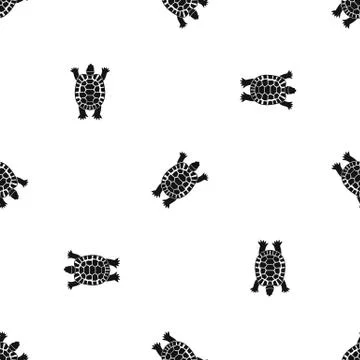 Turtle pattern seamless black イラスト素材