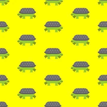 Turtle pattern seamless. tortoise background. reptile ornament Illustrazione stock