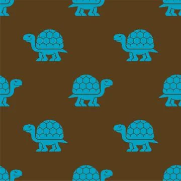 Turtle pattern seamless. tortoise Vector background. Amphibian ornament 스톡 일러스트
