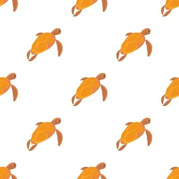 Turtle pattern seamless vector Illustrazione stock