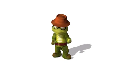 Turtle Performing Johnny Be Good Video stock 103175222