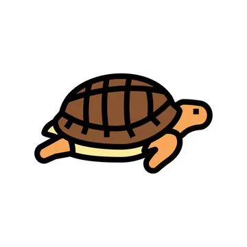 Turtle pet color icon vector illustration Illustrazione stock
