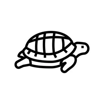 Turtle pet line icon vector illustration Stock Illustration