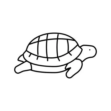 Turtle pet line icon vector illustration Stockillustratie