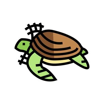 Turtle in plastic net color icon vector illustration Illustrazione stock