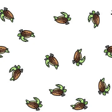 Turtle in plastic net vector seamless pattern Illustrazione stock