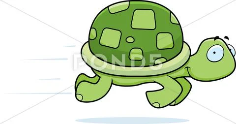 Turtle Running Stock Illustration