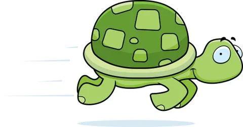 Turtle Running Stock Illustration