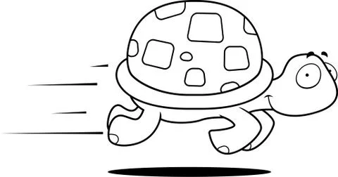 Turtle Running Stock Illustration