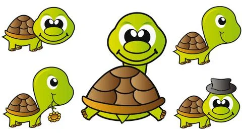 Turtle set Stock Illustration