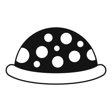 Turtle shell icon with polka dot pattern Illustrazione stock