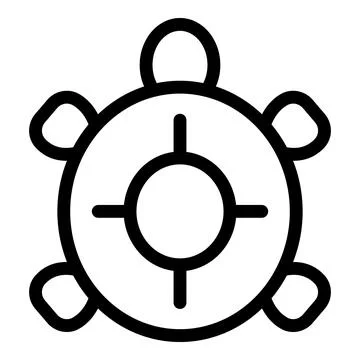 Turtle shell target logo showing focus on aim Stock Illustration