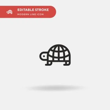 Turtle Simple vector icon. Illustration symbol design template for web mobile 스톡 일러스트