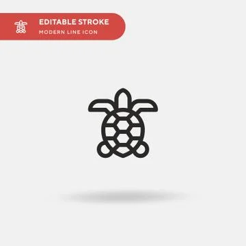Turtle Simple vector icon. Illustration symbol design template for web mobile Stock Illustration
