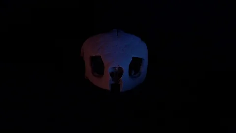 Turtle Skull Smoke Neon Soft Lighting 4K 動画素材 97454099