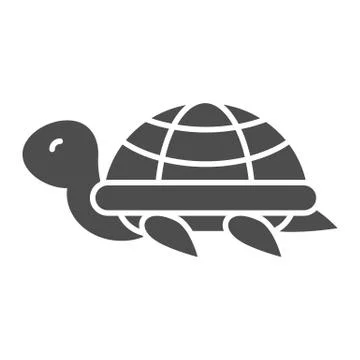 Turtle solid icon. Animal vector illustration isolated on white. Tortoise glyph Stock Illustration