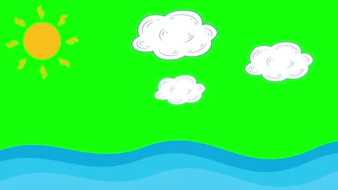 Turtle Swimming Motion Graphic Overlay Stock Footage 341337037